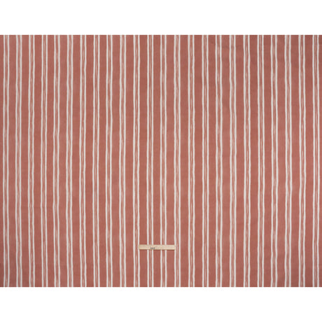 Brushed Cotton and Linen Canvas Print - Berry Painted Stripes - British Imported