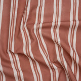 Brushed Cotton and Linen Canvas Print - Berry Painted Stripes - British Imported