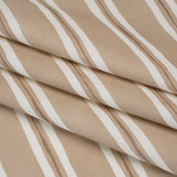 Brushed Cotton and Linen Canvas Print - Biscuit Painted Stripes - British Imported