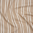 Brushed Cotton and Linen Canvas Print - Biscuit Painted Stripes - British Imported