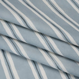 Brushed Cotton and Linen Canvas Print - Chambray Painted Stripes - British Imported