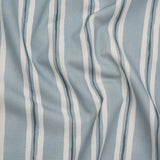Brushed Cotton and Linen Canvas Print - Chambray Painted Stripes - British Imported