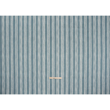 Brushed Cotton and Linen Canvas Print - Denim Painted Stripes - British Imported