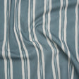 Brushed Cotton and Linen Canvas Print - Denim Painted Stripes - British Imported