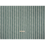 Brushed Cotton and Linen Canvas Print - Emerald Painted Stripes - British Imported