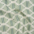 Brushed Cotton and Linen Canvas Print - Aloe Blocky Diamonds - British Imported
