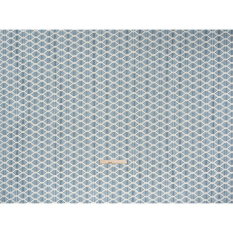 Brushed Cotton and Linen Canvas Print - Marine Blocky Diamonds - British Imported