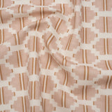 Brushed Cotton and Linen Canvas Print - Plaster Blocky Diamonds - British Imported
