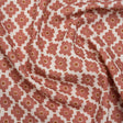 Brushed Cotton and Linen Canvas Print - Berry Small Geometric Diamonds - British Imported