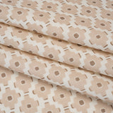Brushed Cotton and Linen Canvas Print - Biscuit Small Geometric Diamonds - British Imported