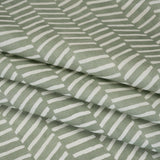 Brushed Cotton and Linen Canvas Print - Aloe Painted Herringbone - British Imported