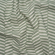 Brushed Cotton and Linen Canvas Print - Aloe Painted Herringbone - British Imported