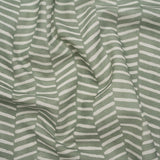 Brushed Cotton and Linen Canvas Print - Aloe Painted Herringbone - British Imported