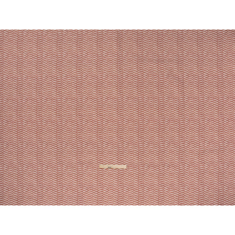 Brushed Cotton and Linen Canvas Print - Berry Painted Herringbone - British Imported