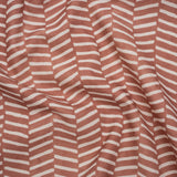 Brushed Cotton and Linen Canvas Print - Berry Painted Herringbone - British Imported