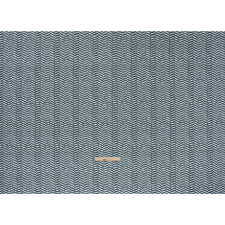 Brushed Cotton and Linen Canvas Print - Denim Painted Herringbone - British Imported