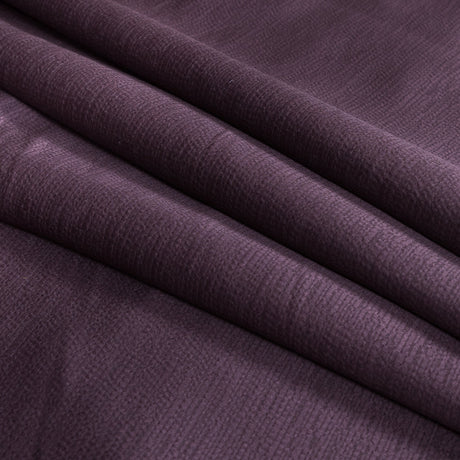 Luminous Textural Polyester Woven - Aubergine - British Imported