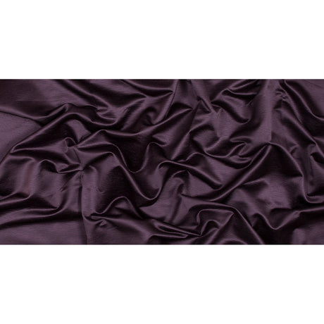Luminous Textural Polyester Woven - Aubergine - British Imported