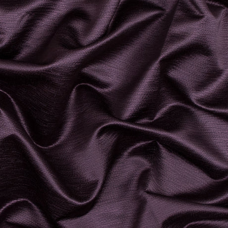 Luminous Textural Polyester Woven - Aubergine - British Imported