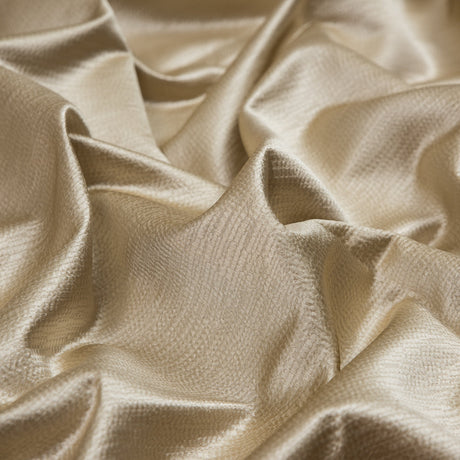 Luminous Textural Polyester Woven - Cream - British Imported
