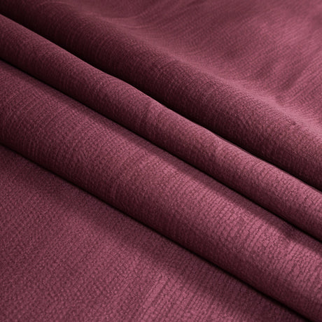 Luminous Textural Polyester Woven - Mulberry - British Imported