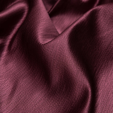 Luminous Textural Polyester Woven - Mulberry - British Imported