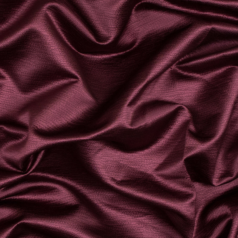 Luminous Textural Polyester Woven - Mulberry - British Imported