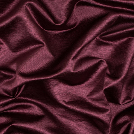 Luminous Textural Polyester Woven - Mulberry - British Imported