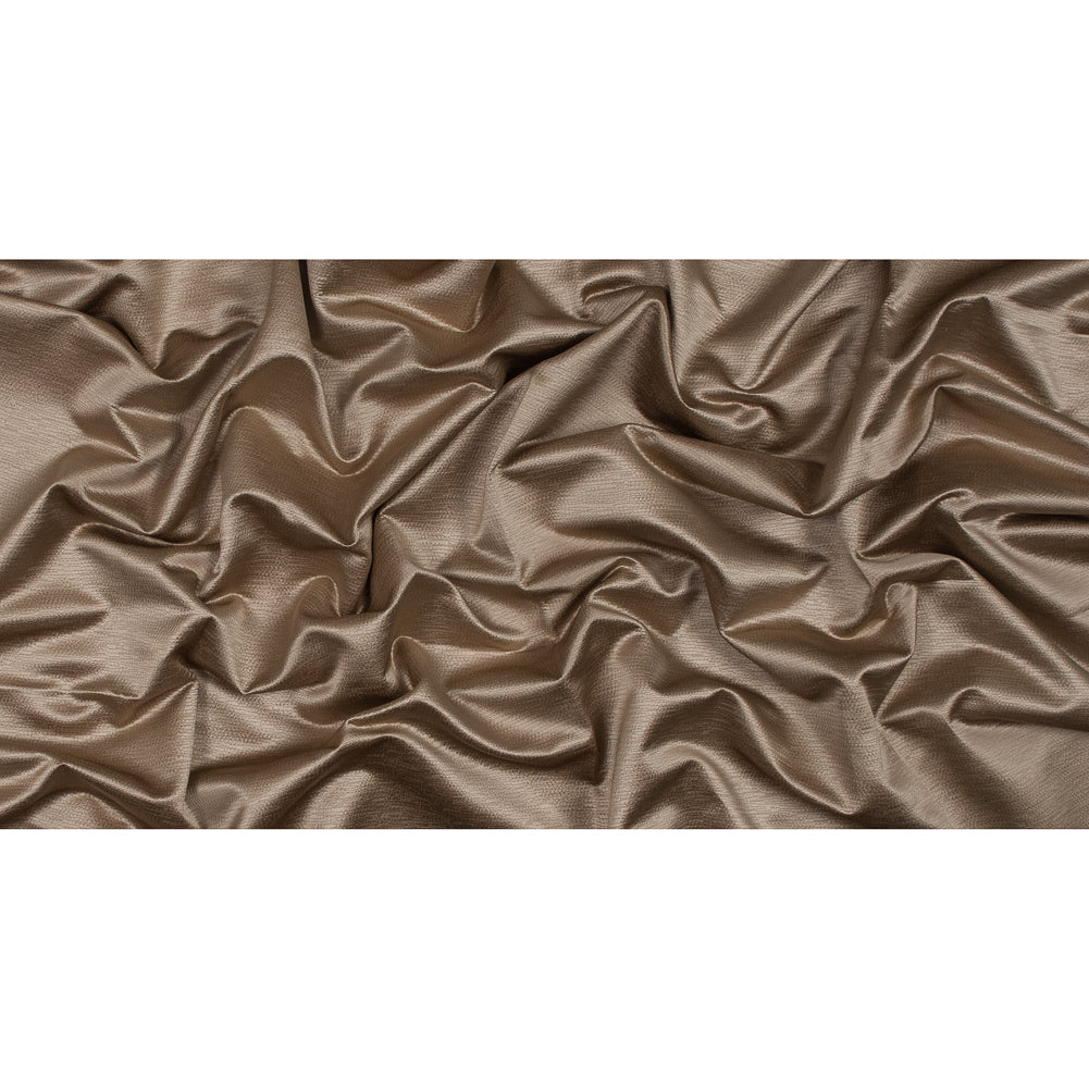 Luminous Textural Polyester Woven - Cashew - British Imported