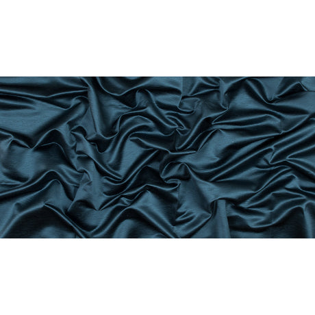 Luminous Textural Polyester Woven - Teal - British Imported