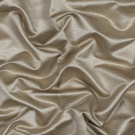 Luminous Textural Polyester Woven - Champagne - British Imported