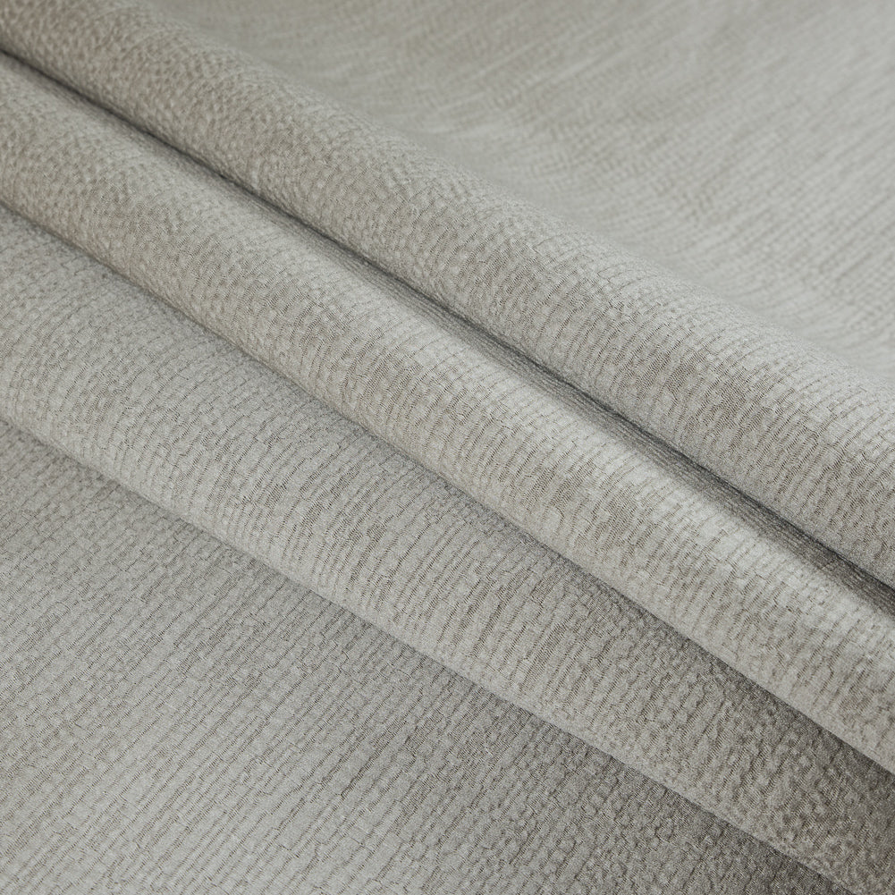 Luminous Textural Polyester Woven - Linen - British Imported
