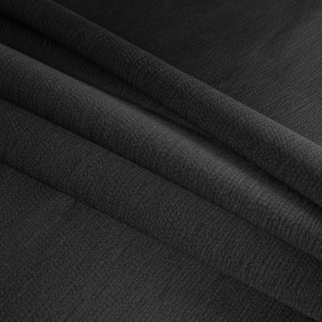 Luminous Textural Polyester Woven - Black - British Imported