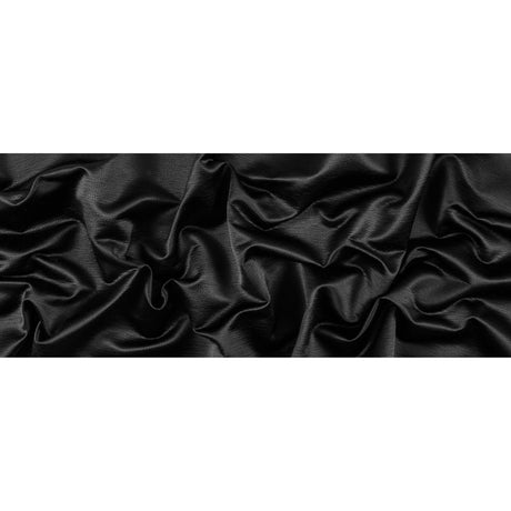 Luminous Textural Polyester Woven - Black - British Imported