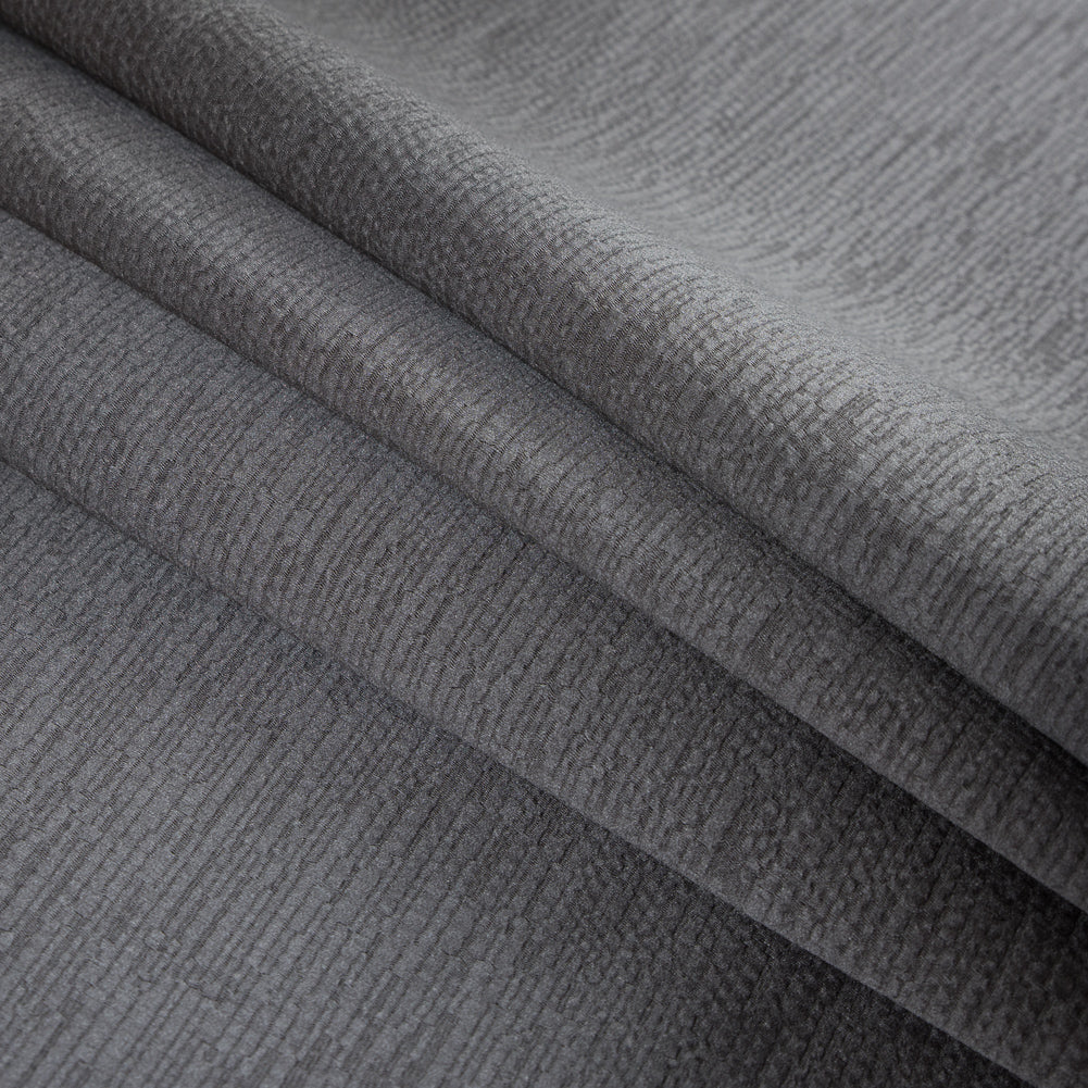 Luminous Textural Polyester Woven - Mercury - British Imported