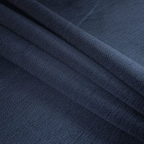 Luminous Textural Polyester Woven - Indigo - British Imported