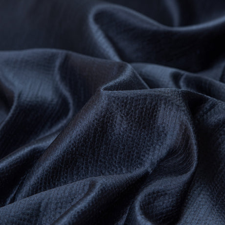 Luminous Textural Polyester Woven - Indigo - British Imported