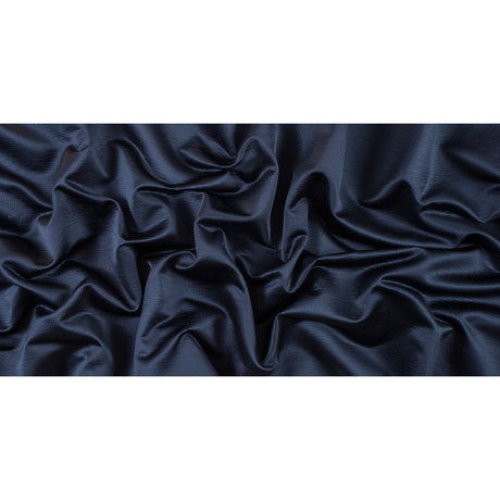 Luminous Textural Polyester Woven - Indigo - British Imported