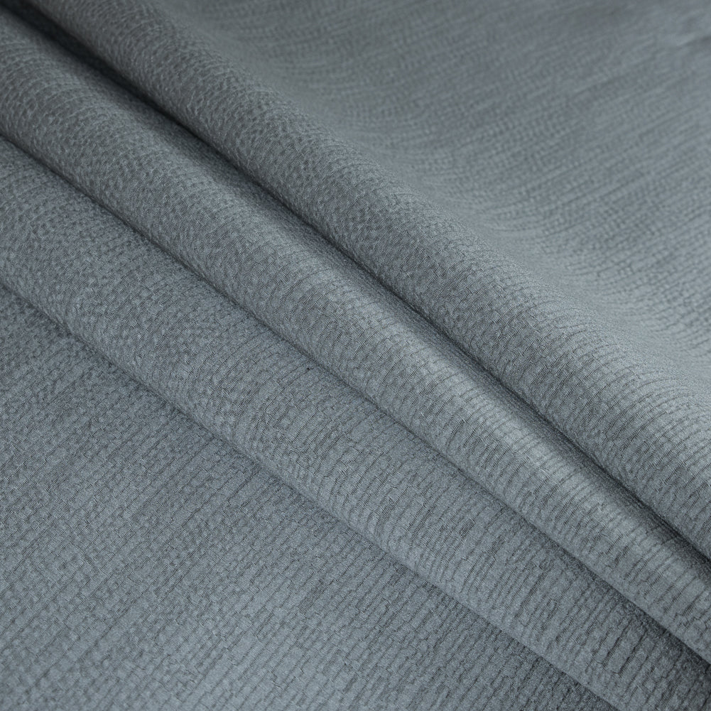 Luminous Textural Polyester Woven - Mist - British Imported
