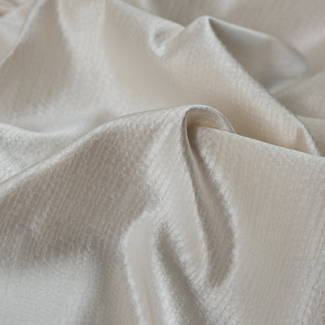 Luminous Textural Polyester Woven - Pearl - British Imported