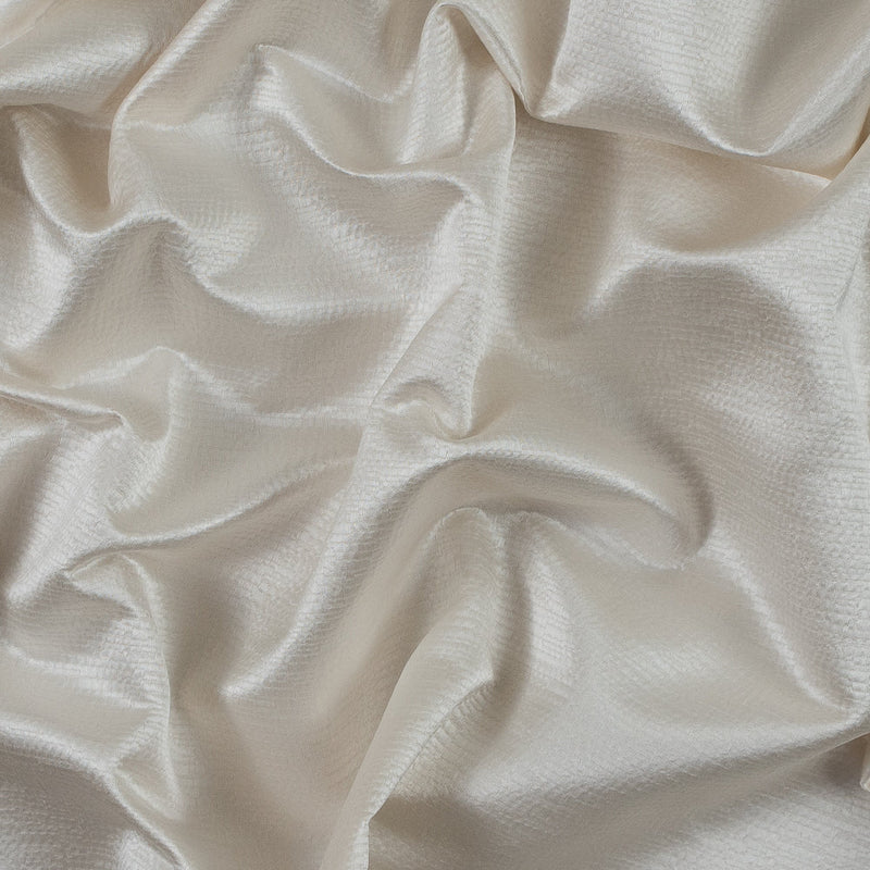 Luminous Textural Polyester Woven - Pearl - British Imported