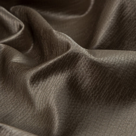 Luminous Textural Polyester Woven - Otter - British Imported