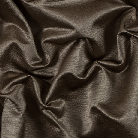 Luminous Textural Polyester Woven - Otter - British Imported