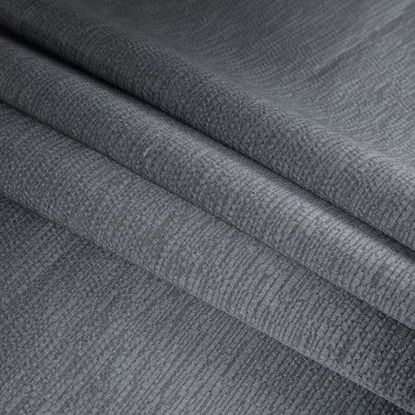 Luminous Textural Polyester Woven - Steel - British Imported