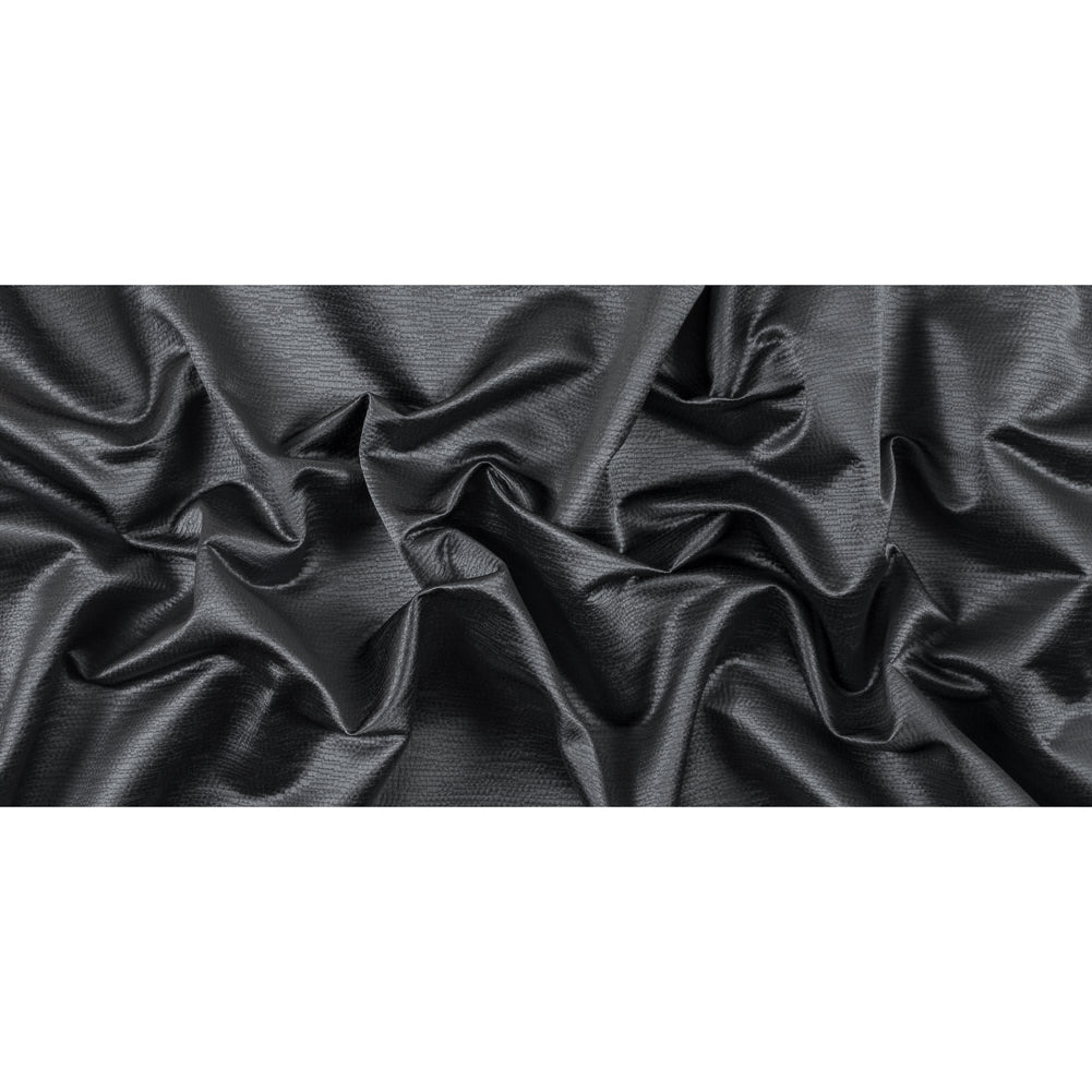Luminous Textural Polyester Woven - Steel - British Imported
