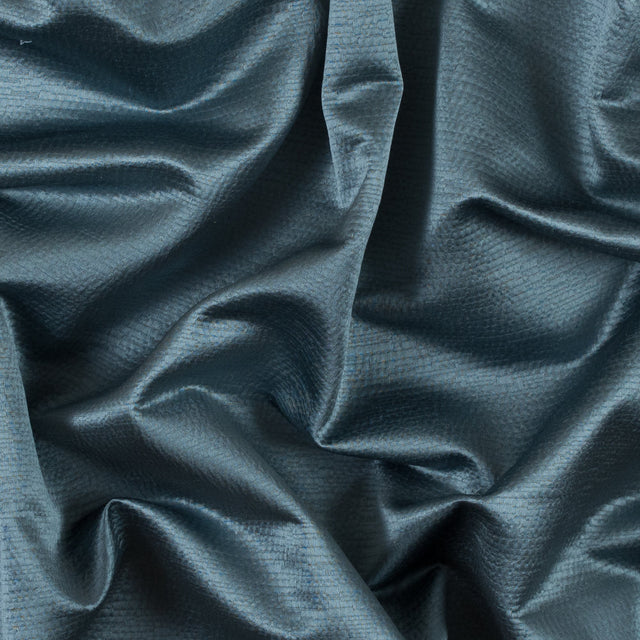 Luminous Textural Polyester Woven - Smoke - British Imported