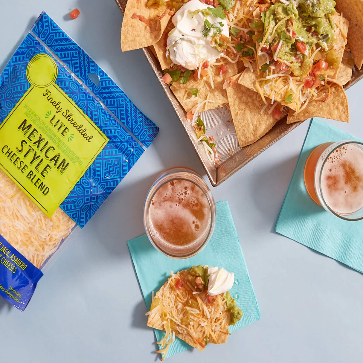 Finely Shredded Light Mexican Style Cheese Blend Reduced Fat Melting Cheese Mix