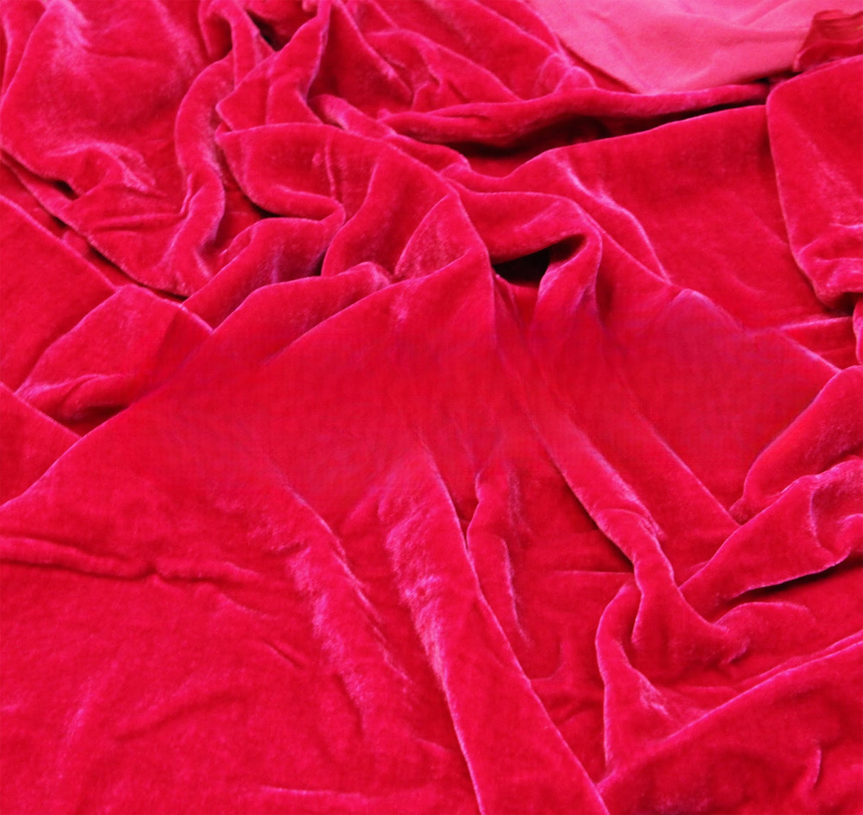 Premium Silk Rayon Velvet Fabric - Azalea, 45" Width (1 Yard)
