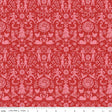 Quilting Cotton A Pear-fect Christmas Lords A-Leaping Coral Floral Riley Blake