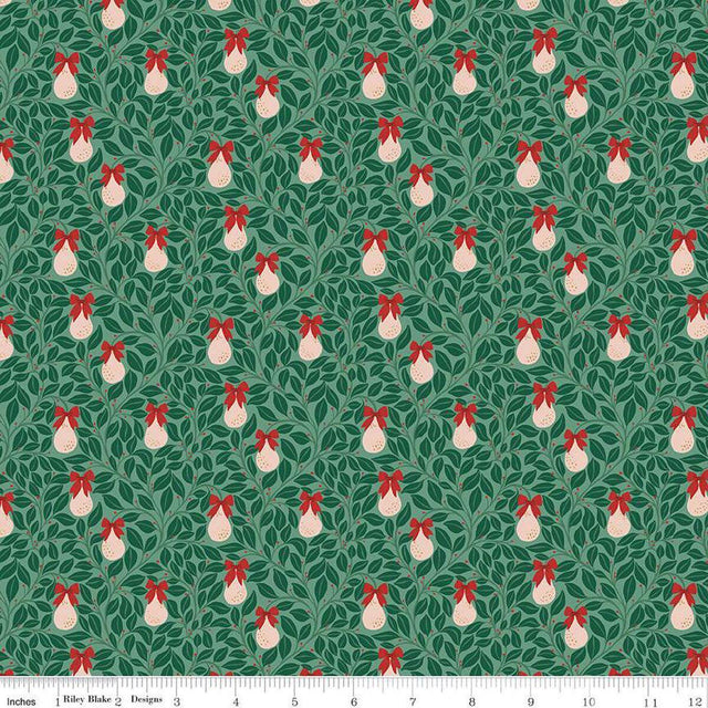 Quilting Cotton A Pear-fect Christmas Pear Tree Mint Riley Blake
